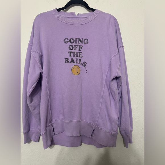 AERIE THE CHILL CREW Going off the Rails Sweatshirt XS - Picture 6 of 12